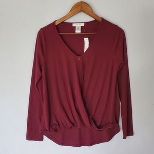 Maroon Textured Top size S